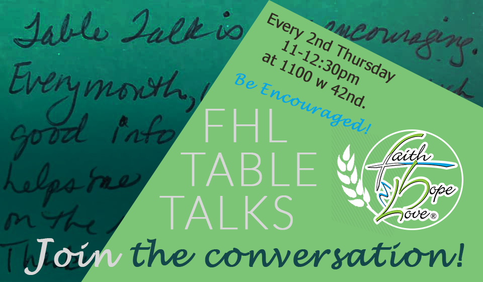You Are Invited to the Next Table Talk: Sept 12